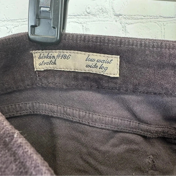 Citizens of Humanity Birkin Stretch Low Waist Wide Leg Plum Velvet Pants Size 30 - Picture 4 of 5